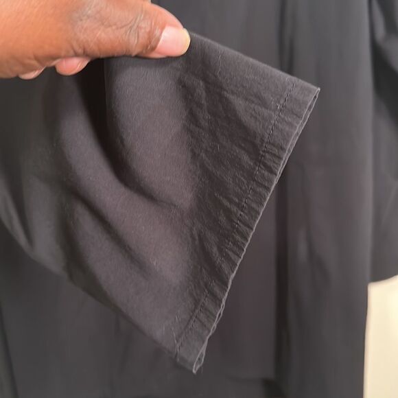 Brynn Walker Black Front Button Tunic Top M - Picture 4 of 8